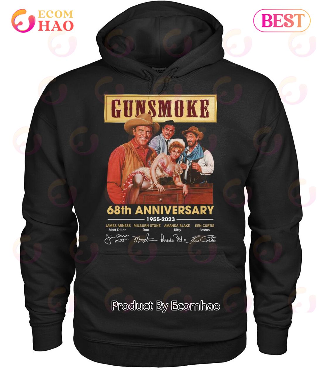 Gunsmoke 68th Anniversary 1955 – 2023 Thank You For The Memories T-Shirt