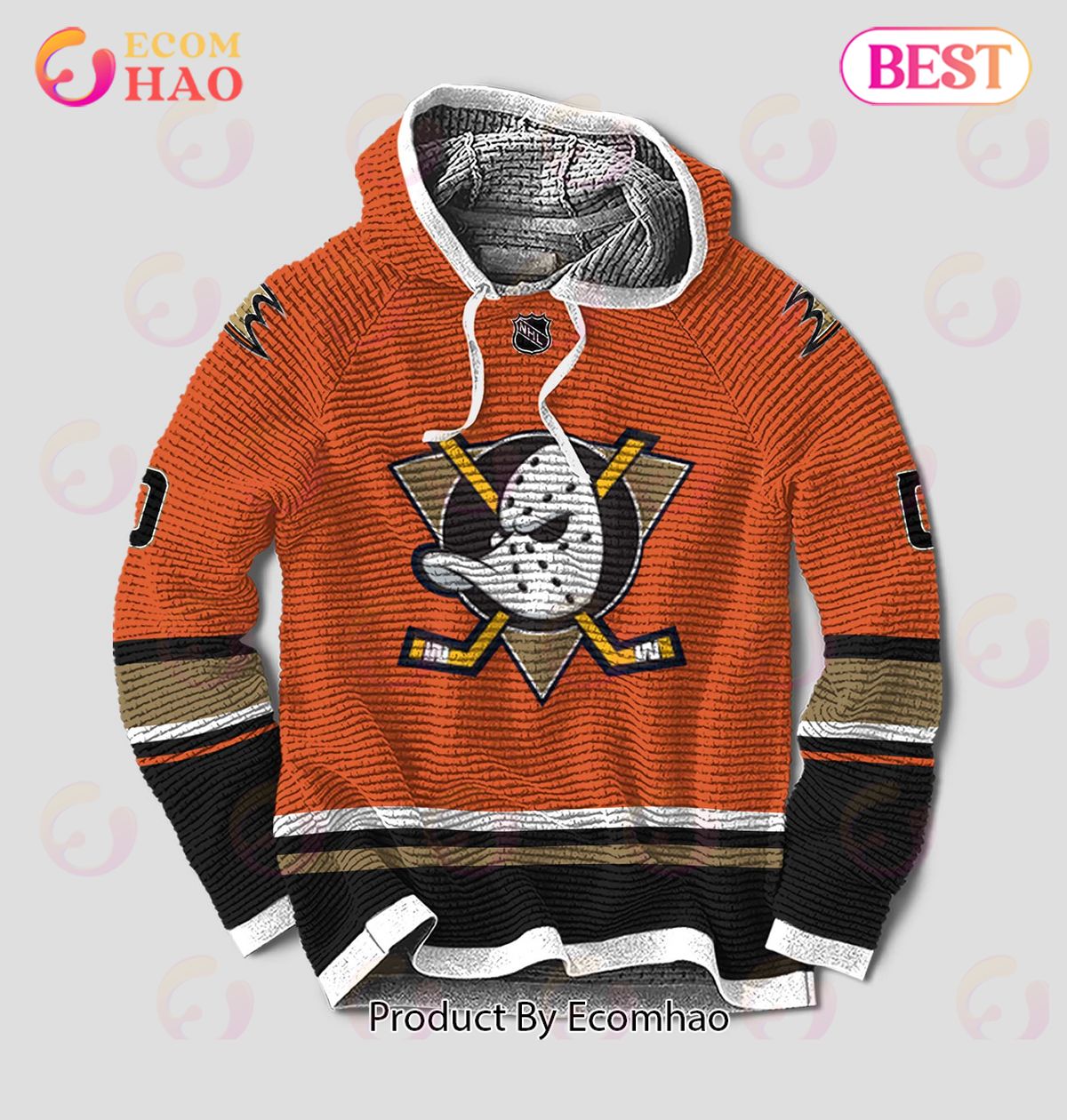 NHL Anaheim Ducks Limited Edition Personalized 3D Hoodie Full Printing