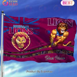 Brisbane Lions AFL Flag Custom Name