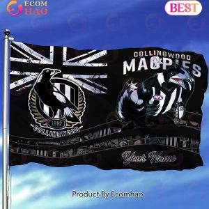 Collingwood Magpies AFL Flag Custom Name