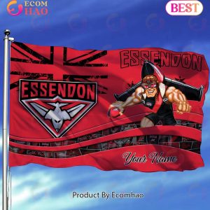 Essendon Bombers AFL Flag Custom Name