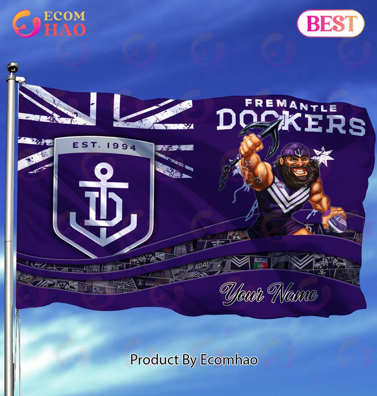 Fremantle Dockers AFL Flag Custom Name