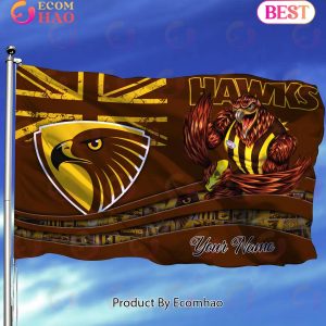 Hawthorn Hawks AFL Flag Custom Name