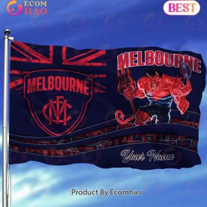 Melbourne Demons AFL Flag Custom Name