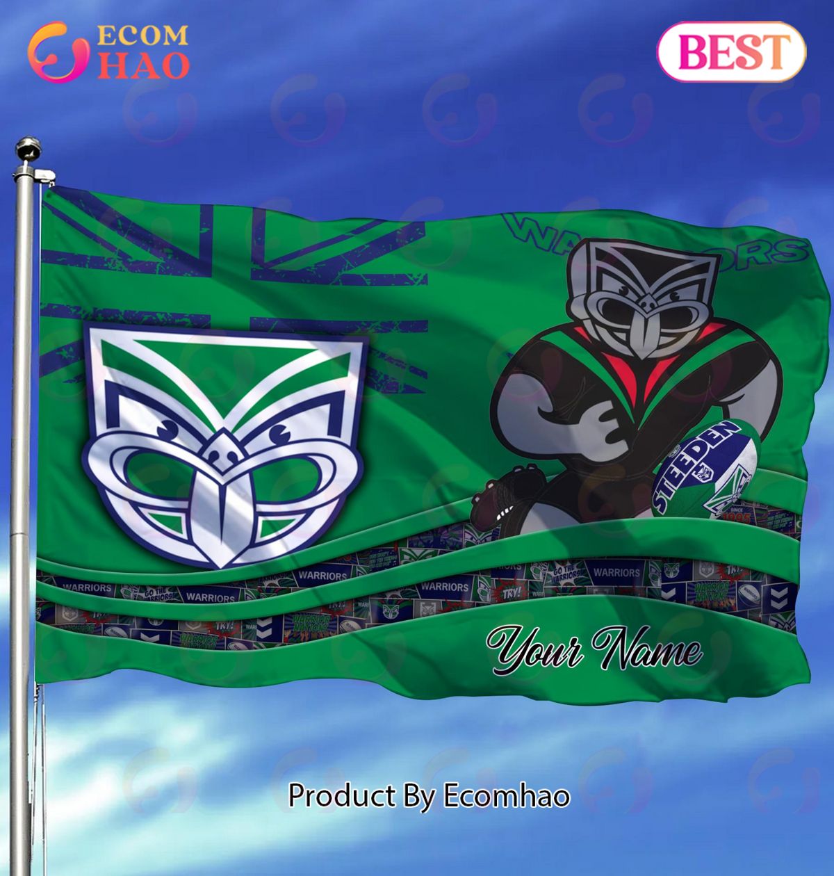 New Zealand Warriors NRL Flag Custom Name
