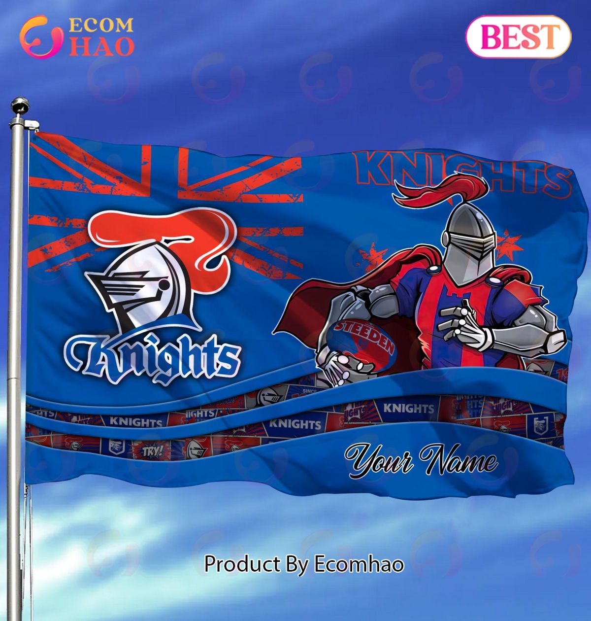 Newcastle Knights NRL Flag Custom Name