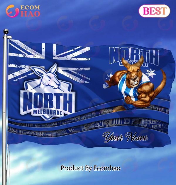 North Melbourne Kangaroos AFL Flag Custom Name