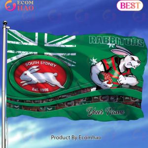 South Sydney Rabbitohs NRL Flag Custom Name