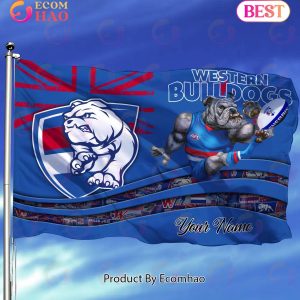 Western Bulldogs AFL Flag Custom Name