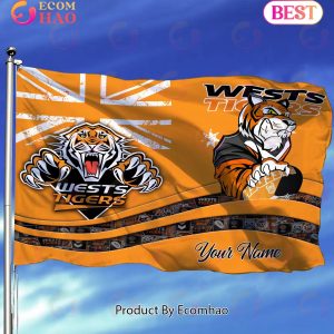 Wests Tigers NRL Flag Custom Name