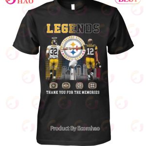 Legends Pittsburgh Steelers Harris And Bradshaw Thank You For The Memories T-Shirt