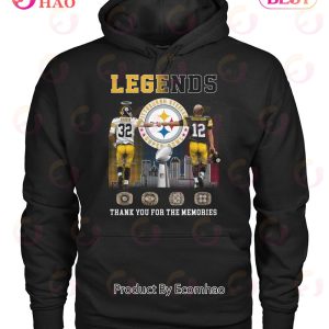 Legends Pittsburgh Steelers Harris And Bradshaw Thank You For The Memories T-Shirt