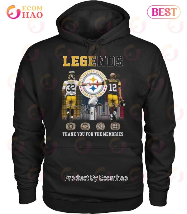 Legends Pittsburgh Steelers Harris And Bradshaw Thank You For The Memories T-Shirt