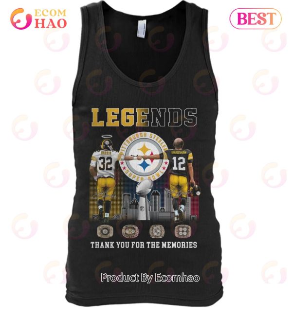 Legends Pittsburgh Steelers Harris And Bradshaw Thank You For The Memories T-Shirt