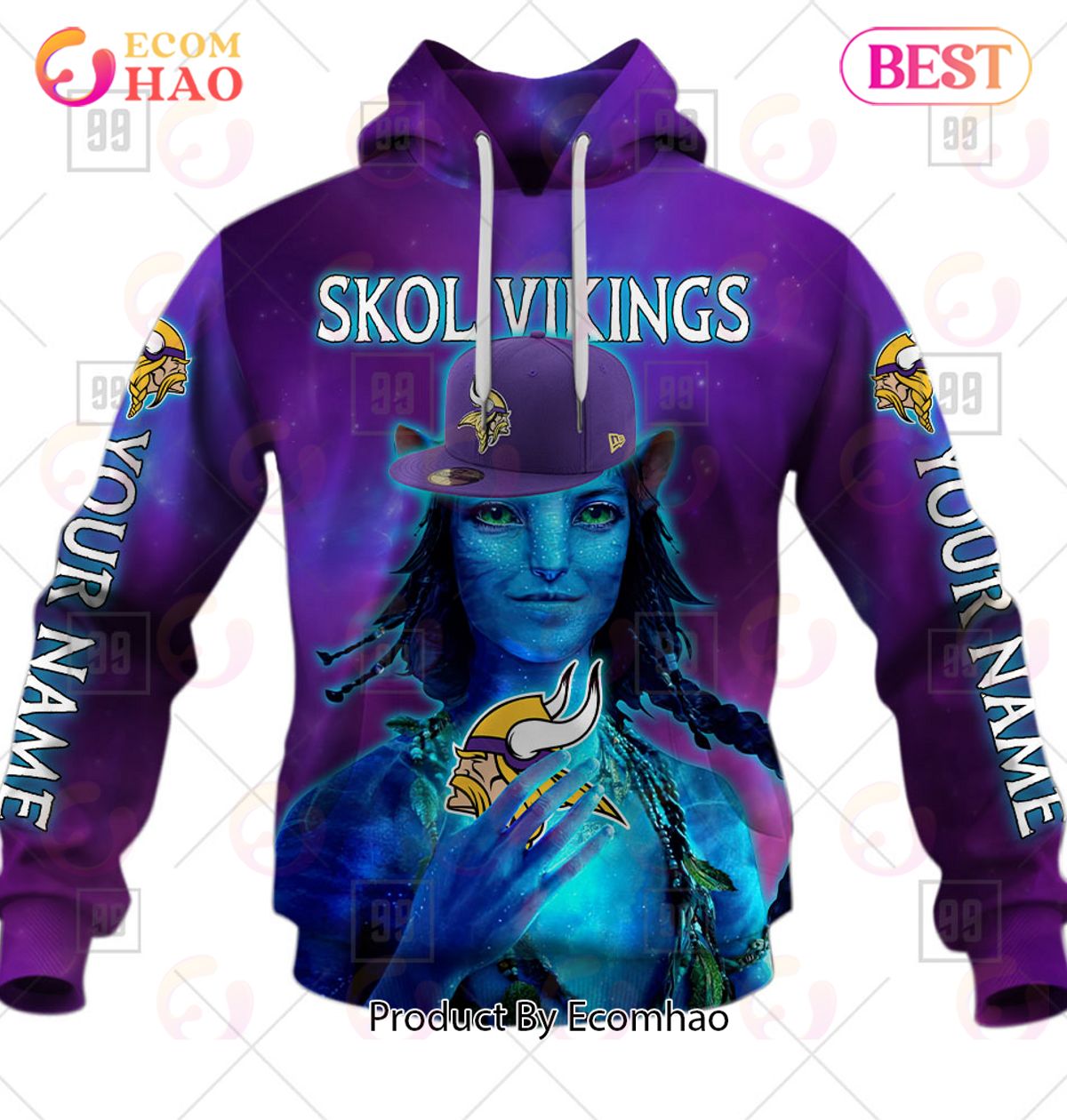 Personalized NFL Minnesota Vikings Kiri AVATAR 2 3D Hoodie