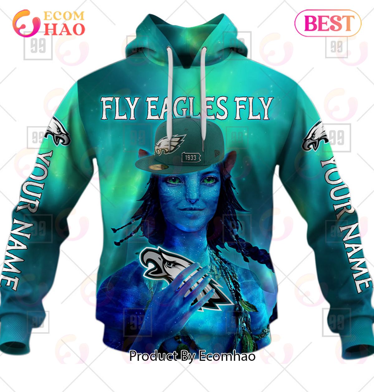 Personalized NFL Philadelphia Eagles Kiri AVATAR 2 3D Hoodie