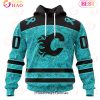 NHL Carolina Hurricanes Special Design Fight Ovarian Cancer 3D Hoodie