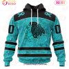 NHL Carolina Hurricanes Special Design Fight Ovarian Cancer 3D Hoodie