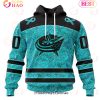 NHL Detroit Red Wings Special Design Fight Ovarian Cancer 3D Hoodie