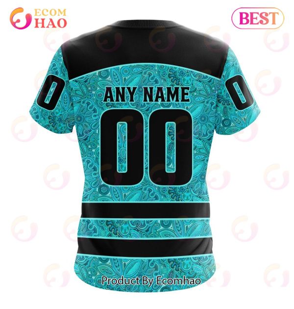 NHL Dallas Stars Special Design Fight Ovarian Cancer 3D Hoodie