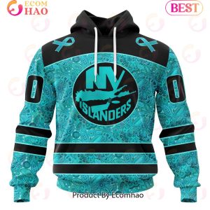 NHL New York Islanders Special Design Fight Ovarian Cancer 3D Hoodie
