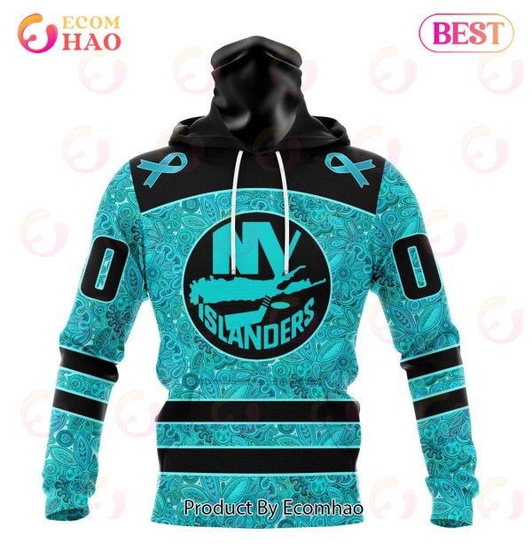 NHL New York Islanders Special Design Fight Ovarian Cancer 3D Hoodie