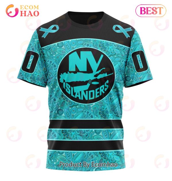 NHL New York Islanders Special Design Fight Ovarian Cancer 3D Hoodie