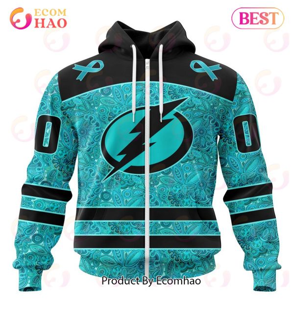 Custom Tampa Bay Lightning Fights Cancer NHL Shirt Hoodie 3D