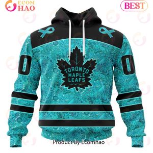 NHL Toronto Maple Leafs Special Design Fight Ovarian Cancer 3D Hoodie