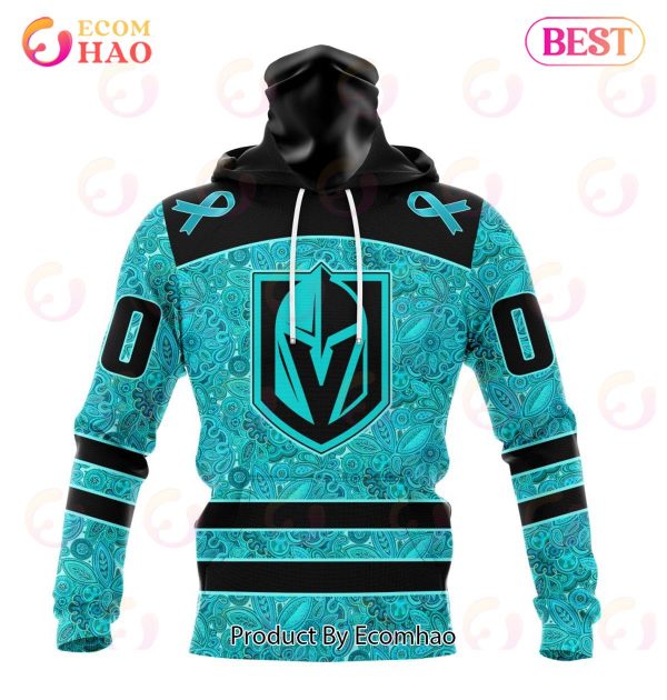 NHL Vegas Golden Knights Special Design Fight Ovarian Cancer 3D Hoodie