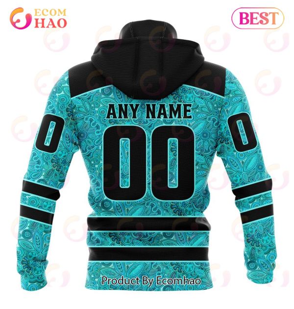 NHL Vegas Golden Knights Special Design Fight Ovarian Cancer 3D Hoodie