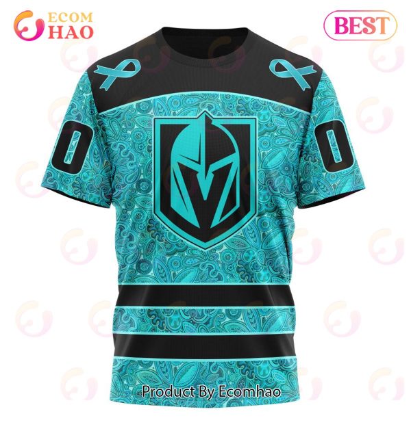 NHL Vegas Golden Knights Special Design Fight Ovarian Cancer 3D Hoodie