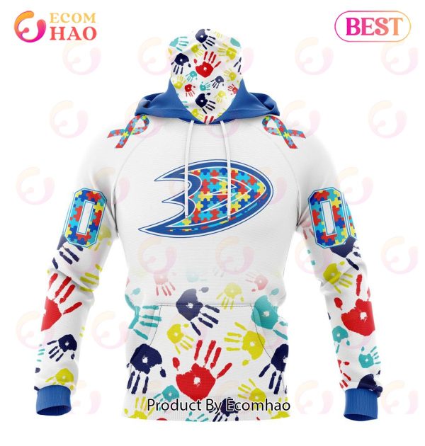 NHL Anaheim Ducks Special Autism Awareness Design 3D Hoodie