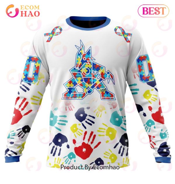 NHL Arizona Coyotes Special Autism Awareness Design 3D Hoodie