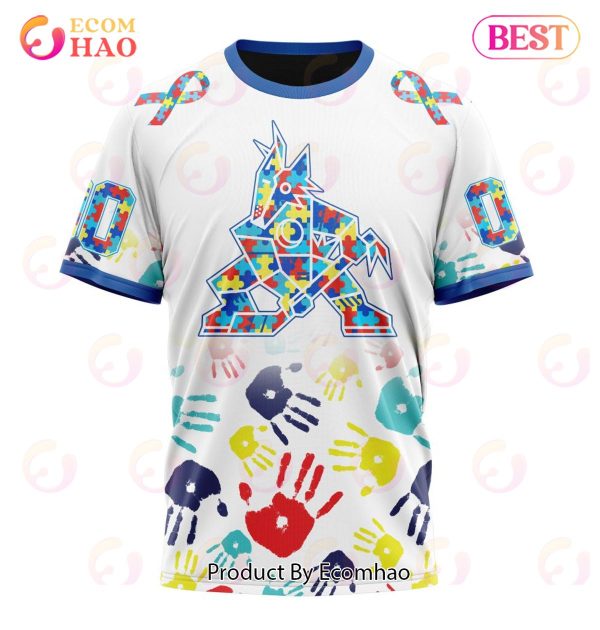 NHL Arizona Coyotes Special Autism Awareness Design 3D Hoodie