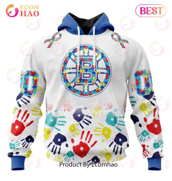 NHL Boston Bruins Special Autism Awareness Design 3D Hoodie