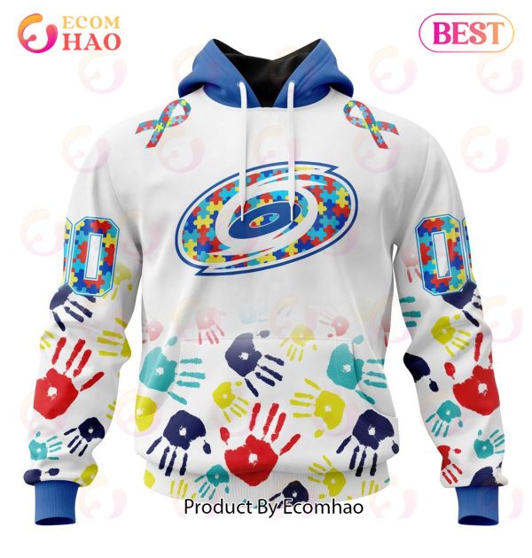 NHL Carolina Hurricanes Special Autism Awareness Design 3D Hoodie