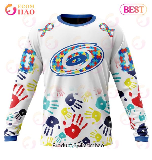 NHL Carolina Hurricanes Special Autism Awareness Design 3D Hoodie