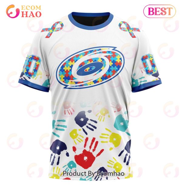 NHL Carolina Hurricanes Special Autism Awareness Design 3D Hoodie