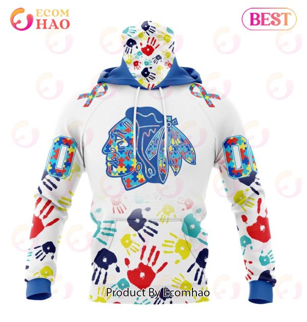 NHL Chicago Blackhawks Special Autism Awareness Design 3D Hoodie