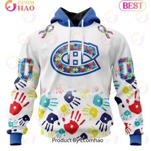 NHL Montreal Canadiens Special Autism Awareness Design 3D Hoodie