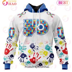 NHL Philadelphia Flyers Special Autism Awareness Design 3D Hoodie