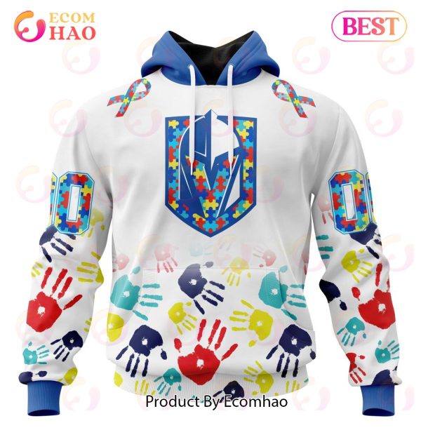 NHL Vegas Golden Knights Special Autism Awareness Design 3D Hoodie