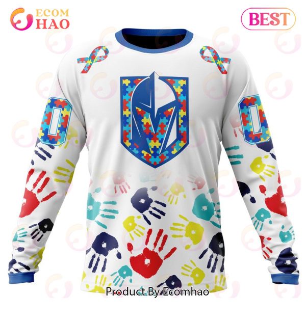NHL Vegas Golden Knights Special Autism Awareness Design 3D Hoodie
