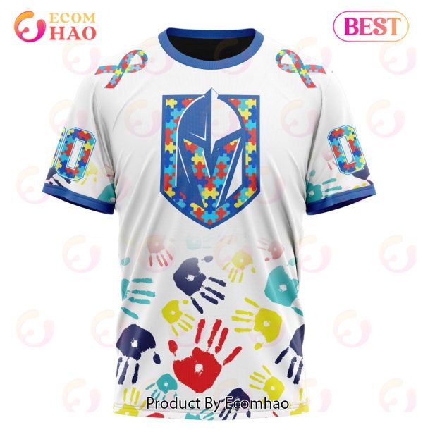 NHL Vegas Golden Knights Special Autism Awareness Design 3D Hoodie