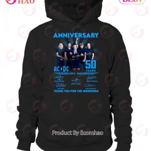 Anniversary ACDC 50 Years 1973 – 2023 Thank You For The Memories T-Shirt