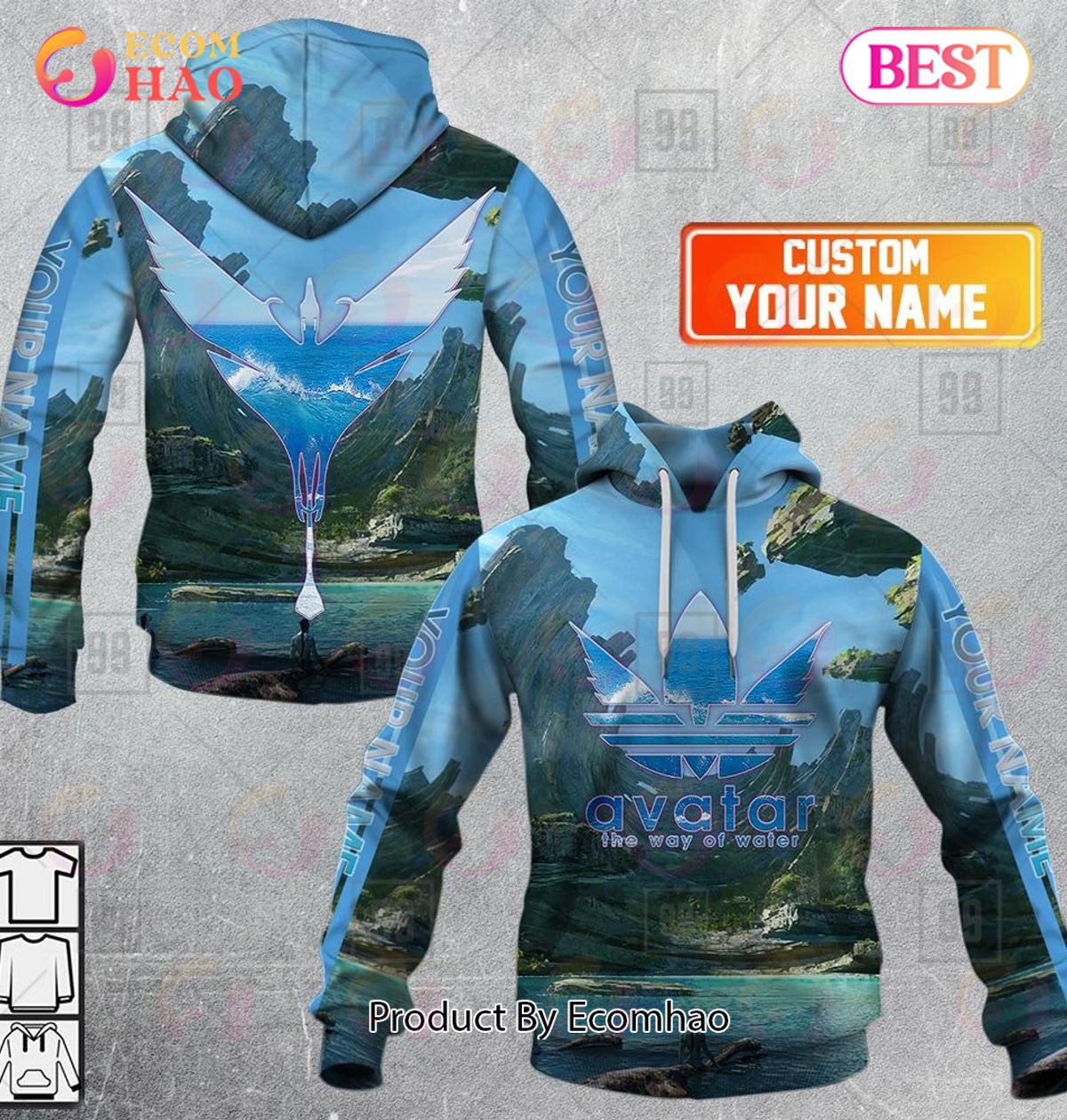 Personalized Avatar 2 The Way Of Water Funny Logo 3D Hoodie - Ecomhao Store
