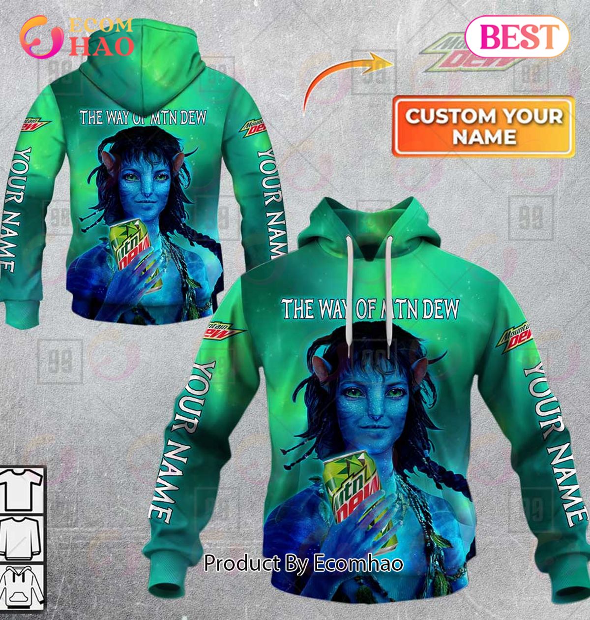 Personalized Avatar 2 The Way Of Water MTN DEW 3D Hoodie