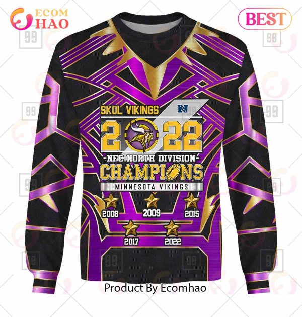 Personalized NFL Minnesota Vikings champions V2 3D Hoodie