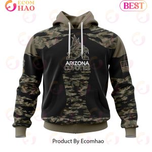 NHL Arizona Coyotes Honors Veterans And Military Members Kits 3D Hoodie